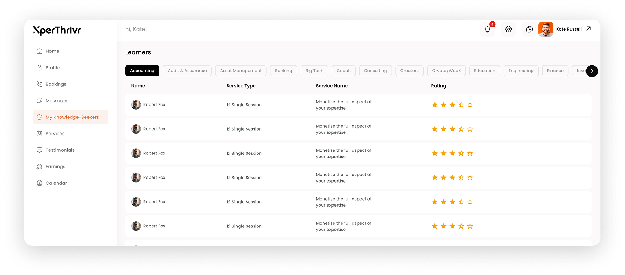 Testimonials showcase